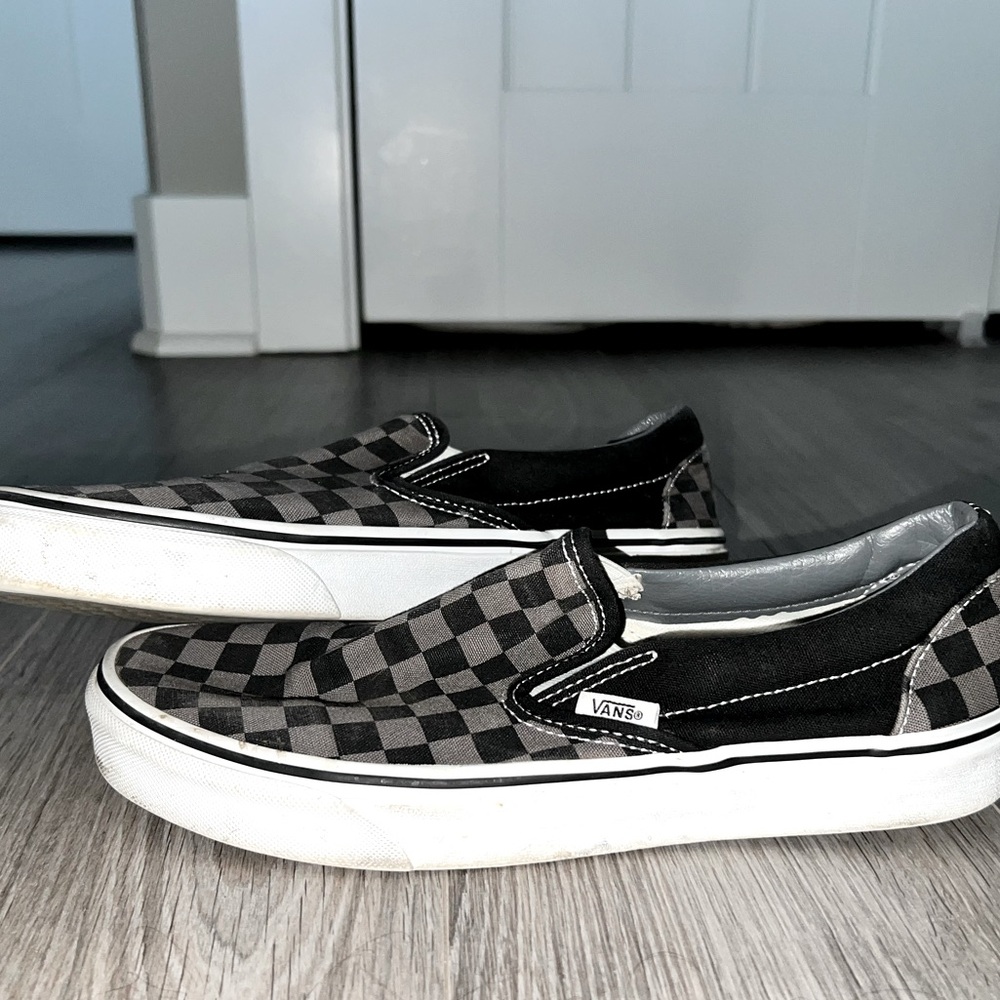 Slip-on checkered vans